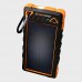 8000mAh Solar Portable Charger Powerbank with LED Flashlight - IP54 Dustproof/Shockproof/Rainproof - 180mAh high Efficiency Solar Panel