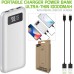 Portable Slim Power Bank Works for Your Samsung Galaxy Halo with 10,000mAH Digital Display Screen, Status Update, and 3 Cables Included! (White)